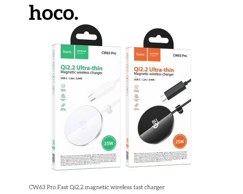 Бездротовий Зарядний Пристрій Hoco CW63 Pro Magnetic Qi2.2 25W