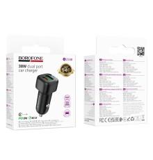 Автомобільний Зарядний Пристрій Borofone BZ34B 1USB QC18W/1USB-C PD20W Total 38W