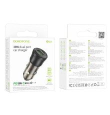 Автомобільний Зарядний Пристрій Borofone BZ25 1USB-A QC18W/1USB-C PD20W Total 38W