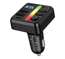 FM-трансмітер Hoco E89 USB-C PD30W+USB 15W/TF/BT5.4 Total 45W
