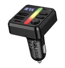 FM-трансмітер Hoco E89 USB-C PD30W+USB 15W/TF/BT5.4 Total 45W