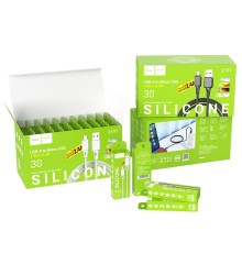 Кабель USB Hoco X101 Assistant Silicone Micro 2.4A 30шт.