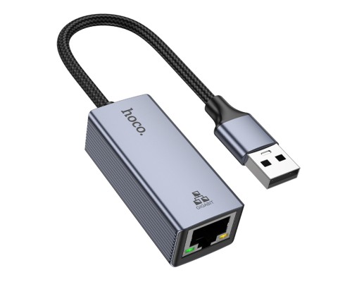 Перехідник Hoco UA37 USB to Ethernet adapter (1000 Mbps/1Gbit)