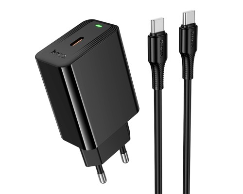 Мережевий Зарядний Пристрій Hoco CS93A 1USB-C PD/QC 20W+Type-C to Type-C