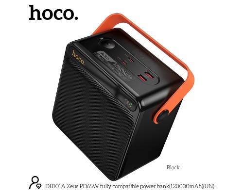 Універсальна Мобільна Батарея Універсальна Мобільна Батарея Power Bank Hoco DB101A 65W Zeus fully compatible 120000 mAh