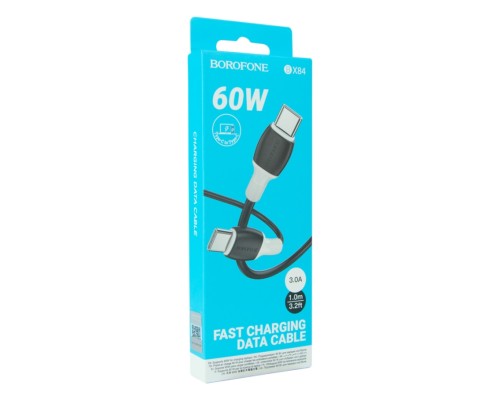 Кабель USB Borofone BX84 60W (20V/3A) Type-C to Type-C М'ята упаковка