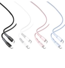 Кабель USB XO NB-Q226A 27W Silicone two-color TYPE-C to Lightning