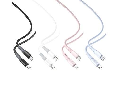 Кабель USB XO NB-Q226B 60W Silicone two-color Type-C to Type-C