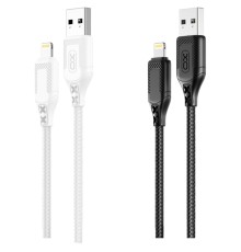 Кабель USB XO NB235 Zebra series Braided 2.4A Lightning