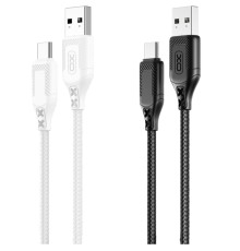 Кабель USB XO NB235 Zebra series Braided 2.4A Type C