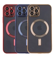Чохол TPU Metallic Full Camera with Magsafe для iPhone 12 Pro
