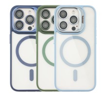 Чохол TPU+PC+Metal Stand Case with MagSafe and Camera Lenses для iPhone 14 Pro Max