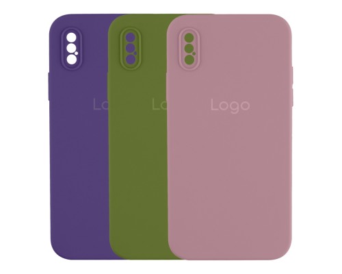 Чохол Silicone Case Square Full Camera для iPhone Xs Max