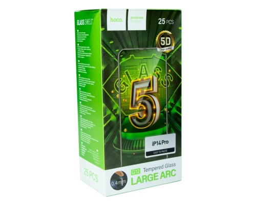 Захисне скло Hoco G12 5D for Apple iPhone 14 Pro 25 шт