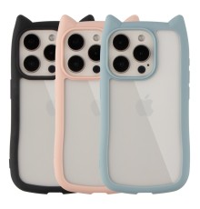 Чохол TPU+PC Cat Ears Case для iPhone 15 Pro