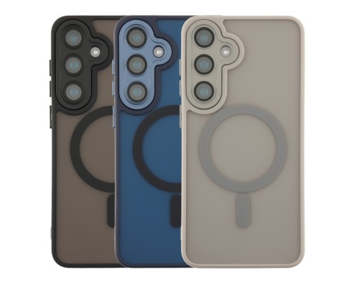 Чохол TPU+PC Magnetic Matte Camera Lens with Magsafe для Samsung Galaxy S25+ 5G (S936)