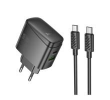 Мережевий Зарядний Пристрій Hoco CS63A 1USB/1USB-C PD65W/QC GAN+Type-C to Type-C