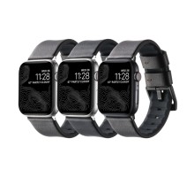 Ремінець для Apple Watch Leather+Silicone 42/44/45/49 mm