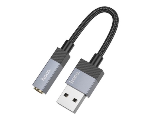 Кабель Aux Hoco UPA32D USB-A to Aux 3.5mm (Female) 15cm