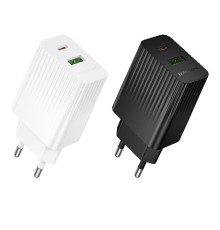 Мережевий Зарядний Пристрій Borofone BAS76A 1USB-C/1USB PD/QC 30W