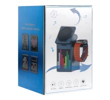 Бездротовий Зарядний Пристрій 5in1 15W(Pixel Display/Clock/BT Speaker 5W)IPVersion М'ята упаковка