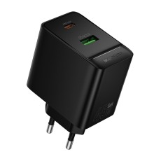 Мережевий Зарядний Пристрій Borofone BAS16A 1USB-C/1USB QC/PD 45W GAN