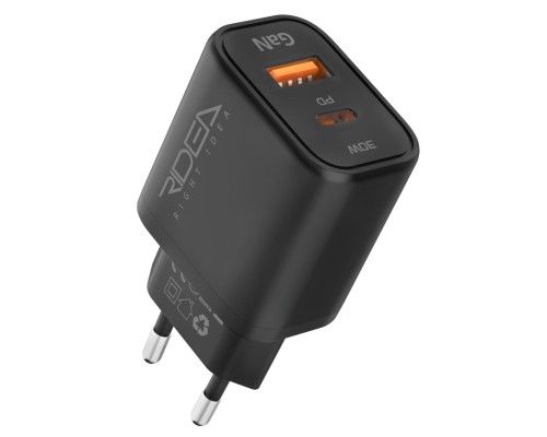 Мережевий Зарядний Пристрій Ridea RW-GaN30BPAC 30W Boost Pro AC PD&QC