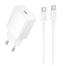 Мережевий Зарядний Пристрій Borofone BA112A 1USB-C PD20W+Type-C to Type-C
