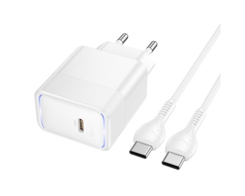 Мережевий Зарядний Пристрій Hoco CS113A 1USB-C PD3.2 40W/60W+Type-C to Type-C