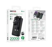 Універсальна Мобільна Батарея Power Bank Borofone BJ84A Smooth with four cables 20000mAh