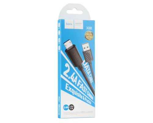Кабель USB Hoco X88 Gratified Micro 2.4A М'ята упаковка