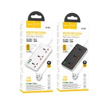 Мережевий Подовжувач Hoco AC8A PD30W/QC18W/1C3A 1.5m 