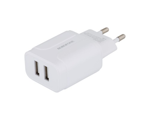 Мережевий Зарядний Пристрій Borofone BA37A 2USB 2.4A 12W 