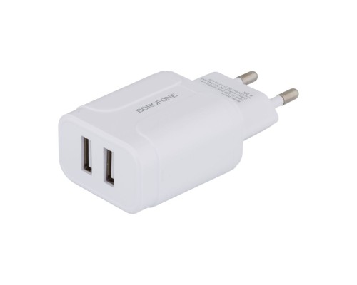 Мережевий Зарядний Пристрій Borofone BA37A Micro 2USB 2.4A 