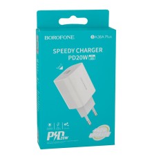 Мережевий Зарядний Пристрій Borofone BA38A Plus PD 20W 3A