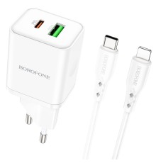 Мережевий Зарядний Пристрій Borofone BN7 PD20W+QC3.0 Type-C To Lightning