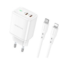 Мережевий Зарядний Пристрій Borofone BN9 Reacher PD/QC 35W Type-C to Lightning 