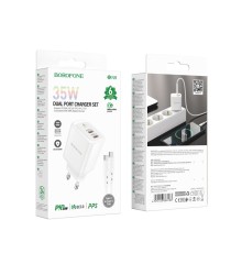 Мережевий Зарядний Пристрій Borofone BN9 Reacher PD/QC 35W Type-C to Type-C