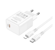 Мережевий Зарядний Пристрій Borofone BA77A Insightful PD/QC 30W Type-C to Lightning 