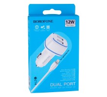 Автомобільний Зарядний Пристрій Borofone BZ14 Lightning 2USB2.4A 