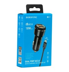 Автомобільний Зарядний Пристрій Borofone BZ17 QC3.0 18W Micro