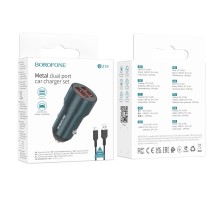 Автомобільний Зарядний Пристрій Borofone BZ19 Wisdom Type C 2.4A 