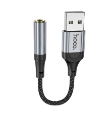 Перехідник Hoco LS36 Sound Card USB to AUX 3.5mm (female) 12cm