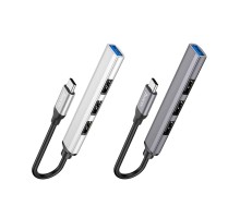 Хаб USB Hoco HB26 4 in 1 adapter(Type-C to USB3.0+USB2.0*3) 