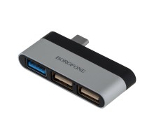 Перехідник Borofone DH1 Type-C to USB 3.0 / 2USB 