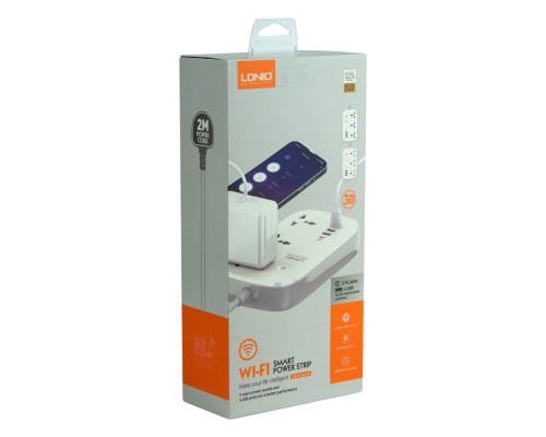 Мережевий Подовжувач LDNIO SCW3451 3 ports / PD / 3USB / 1 QC 3.0 1 / Type-C / WiFii Мережевий Подовжувач LDNIO SCW3451 3 ports / PD / 3USB / 1 QC 3.0 1 / Type-C / WiFii
