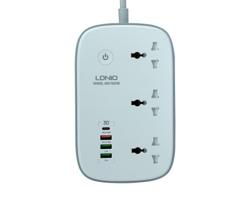 Мережевий Подовжувач LDNIO SCW3451 3 ports / PD / 3USB / 1 QC 3.0 1 / Type-C / WiFii Мережевий Подовжувач LDNIO SCW3451 3 ports / PD / 3USB / 1 QC 3.0 1 / Type-C / WiFii