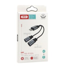 Перехідник XO NBR160A audio adaptor Lightning to double Lightning