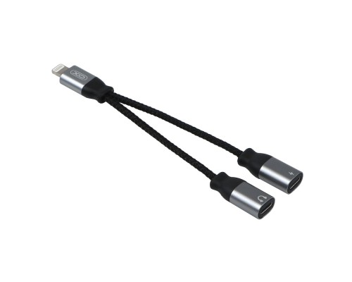 Перехідник XO NBR160A audio adaptor Lightning to double Lightning Перехідник XO NBR160A audio adaptor Lightning to double Lightning
