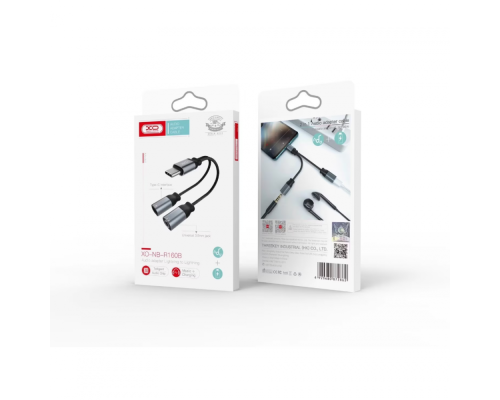 Перехідник XO NBR160B audio adapt Type-c to Type-c +3.5mm connector Перехідник XO NBR160B audio adapt Type-c to Type-c +3.5mm connector